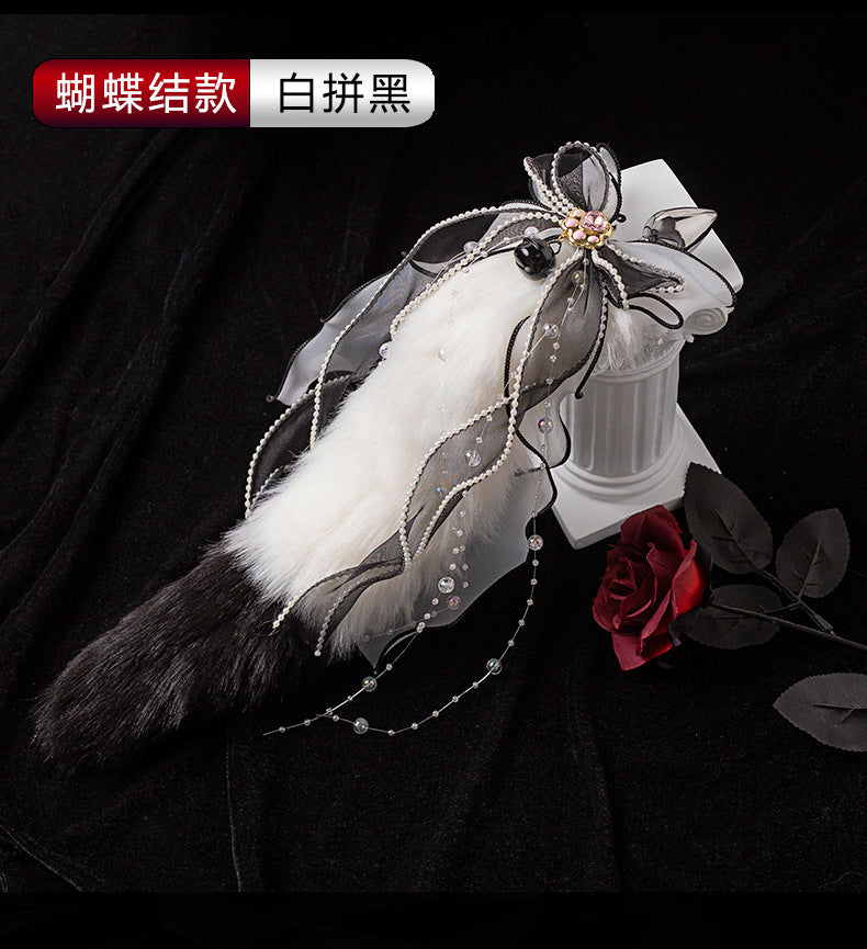 Image of SM Sex Fun Backyard Supplies Silicone Cat Paw Tail Anal Plug Backyard Products Female Masturbation Adult Femdom Props